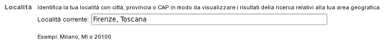 Impostazione dell'ubicazione utente in Bing