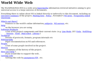 Pagine web nel 1992
