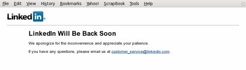 clicca per ingrandire LinkedIn è giù