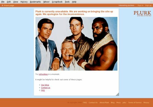 clicca per ingrandire Plurk è giù