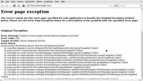 clicca per ingrandire Staples.com è giù